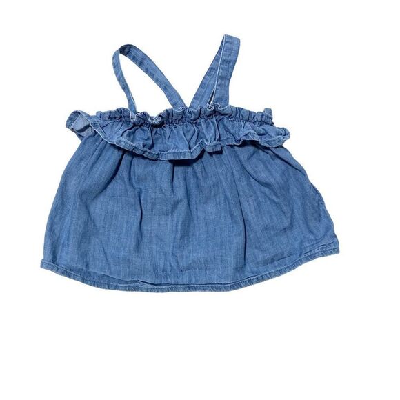 Old Navy Chambray Ruffled Tank Top - Picture 1 of 2